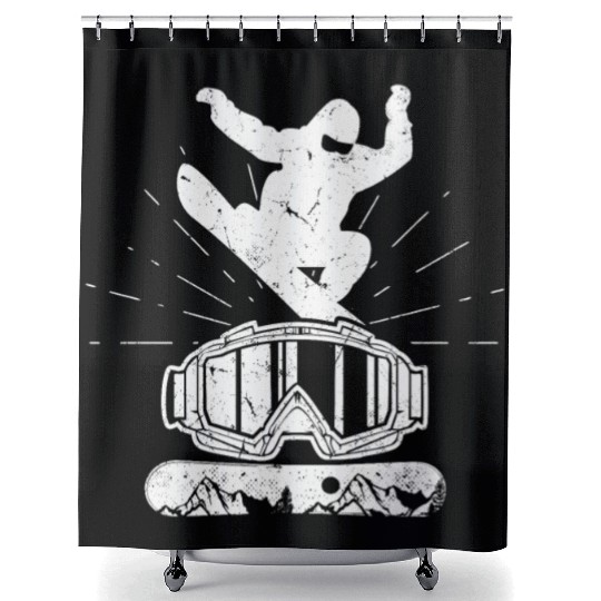 Winter sports Snowboarding Freestyle Snowboarders Shower Curtains