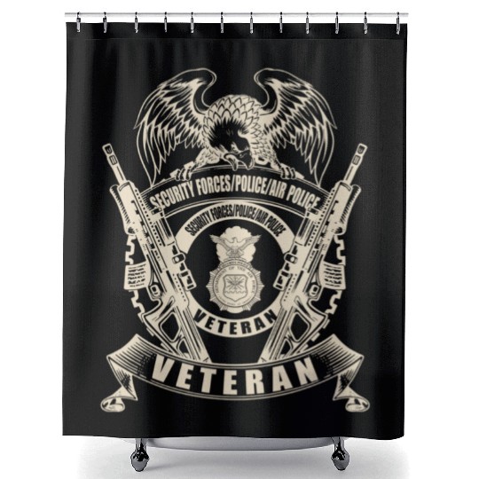Security Forces Police Air Police Veteran Shower Curtains
