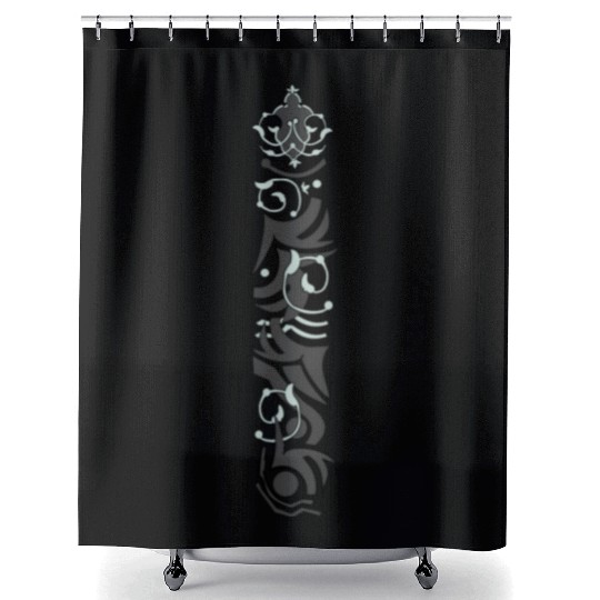 tattoo sleeve abstract Shower Curtains