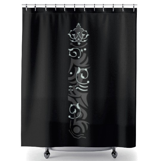 tattoo sleeve abstract Shower Curtains