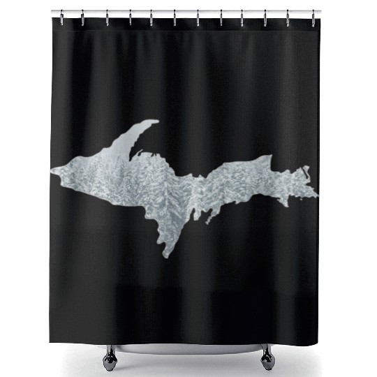 Upper Peninsula Snow 906 Yooper Shower Curtains