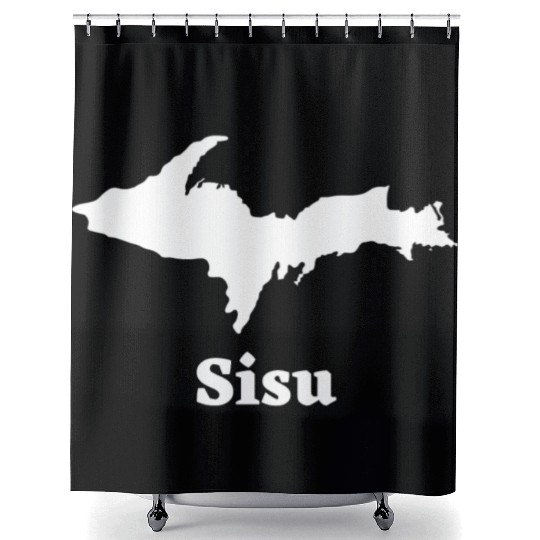 Sisu Upper Peninsula Michigan Yooper U.P. 906 Shower Curtains