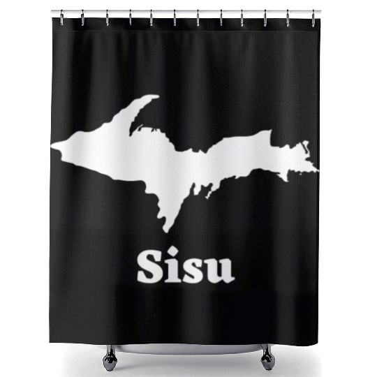 Sisu Upper Peninsula Michigan Yooper U.P. 906 Shower Curtains