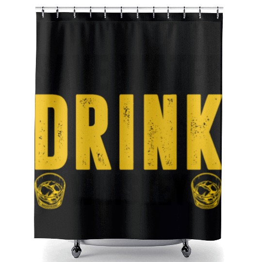 Drinks Bourbon Drinking Lover Save Water Drink Shower Curtains