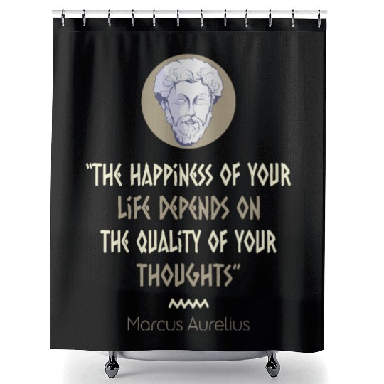 Stoicism Philosophy Marcus Aurelius Quote Shower Curtains