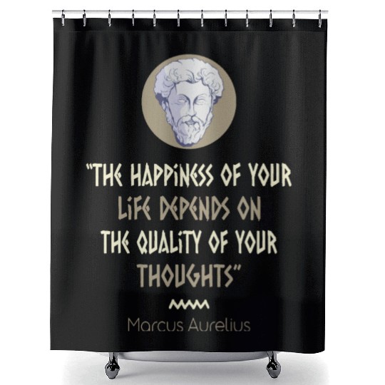 Stoicism Philosophy Marcus Aurelius Quote Shower Curtains