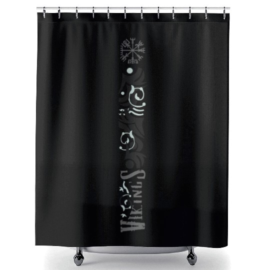 tattoo sleeve vikings geek Shower Curtains