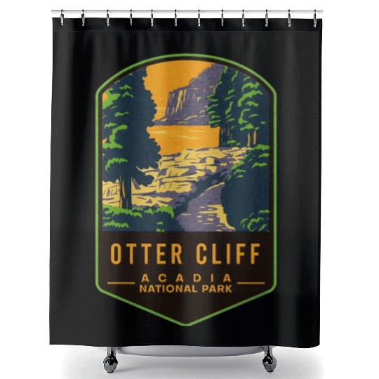 Otter Cliff Acadia National Park Shower Curtains