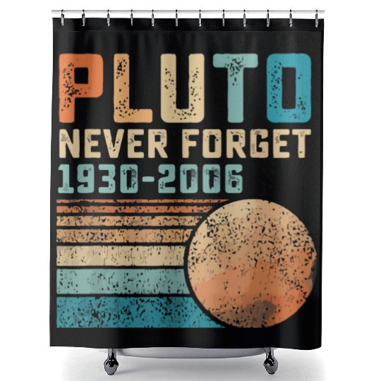 Pluto Never Forget Shower Curtains