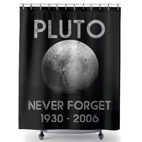 Pluto Never Forget Shower Curtains