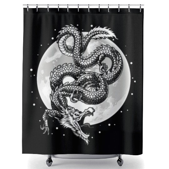 Chinese And Japanese Dragon Shower Curtains