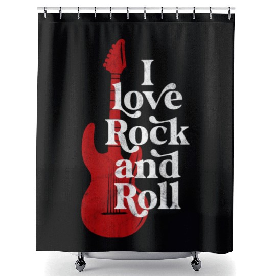 I Love Rock and Roll Shower Curtains