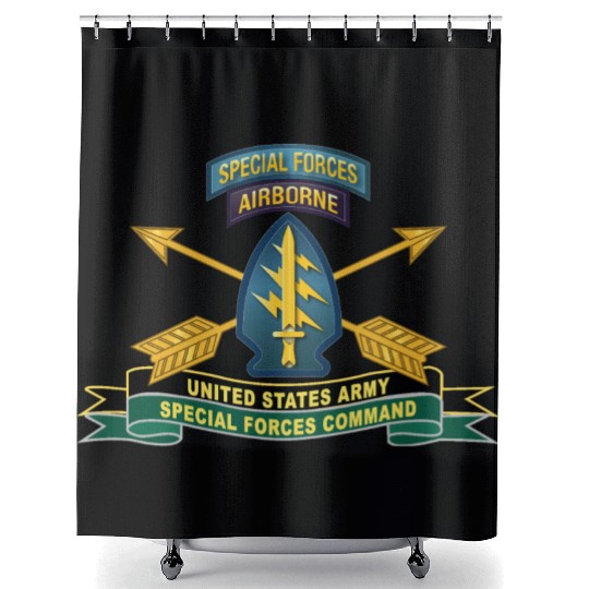 Army US Army Special Forces Command SSI Shower Curtains