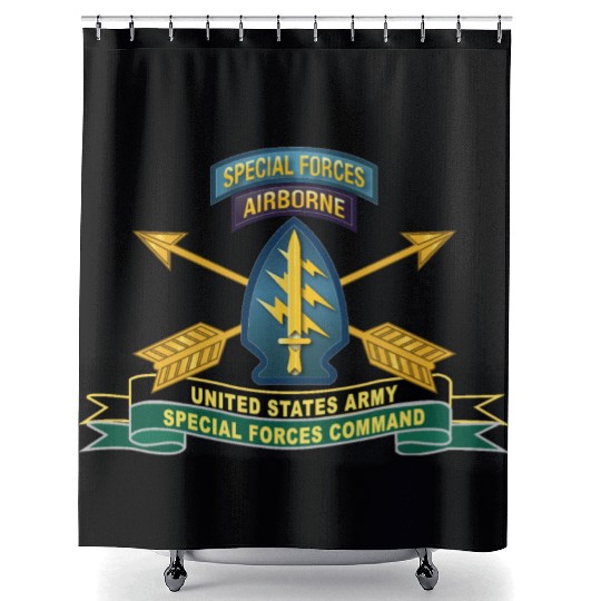 Army US Army Special Forces Command SSI Shower Curtains