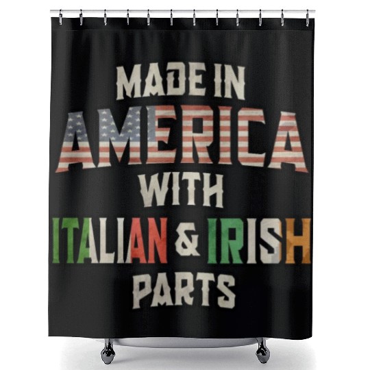 Italian And Irish Made In America Mix Heritage Vin Shower Curtains