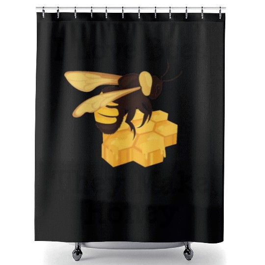 I Love Bees Honey Bee Beekeeping Beekeeper Shower Curtains
