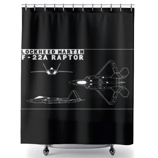 LOCKHEED MARTIN F 22 Shower Curtains