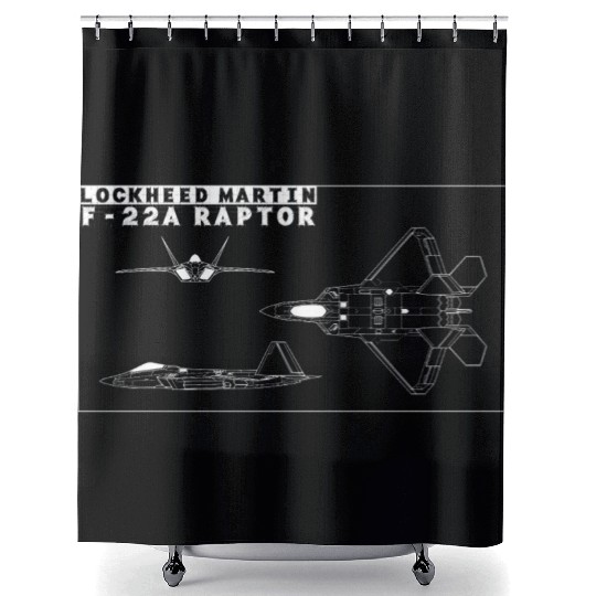 LOCKHEED MARTIN F 22 Shower Curtains