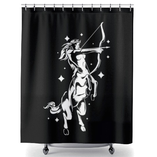 Centaur Girl Sagittarius Mom Daughter Shower Curtains