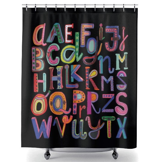 Kindergarten Teacher , Preschool Teacher Alphabet Shower Curtains