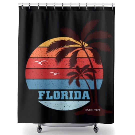 Cape Coral Est.1973 Vintage Florida summer Gift Shower Curtains