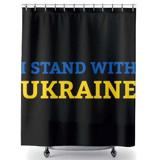 "I stand with Ukraine" Support & Solidarity Shower Curtains