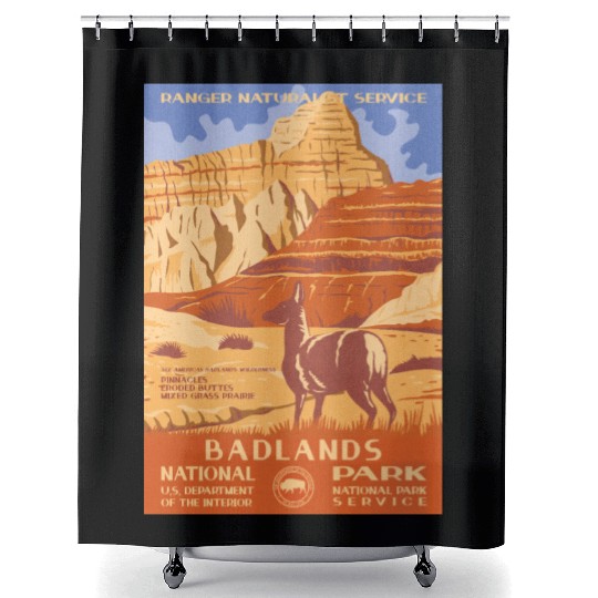 Badlands National Park WPA Shower Curtains