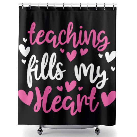 His and Her Valentine Gift Teacher Teaching Fills Shower Curtains