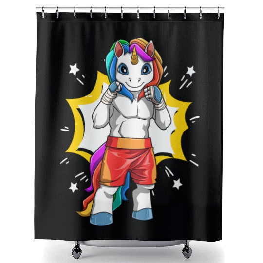 Unicorn Karate Taekwondo MMA Judo Shower Curtains