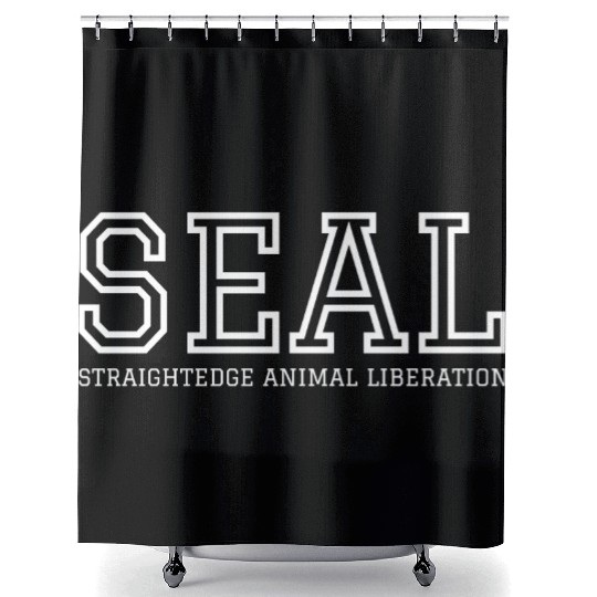 SEAL Straight Edge Animal Liberation | Vegan Shower Curtains