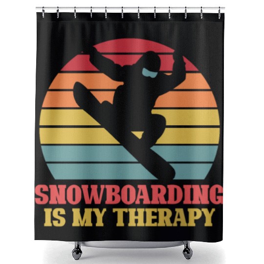 Snowboard Snowboarding Snowboarder Ski Lovers Shower Curtains