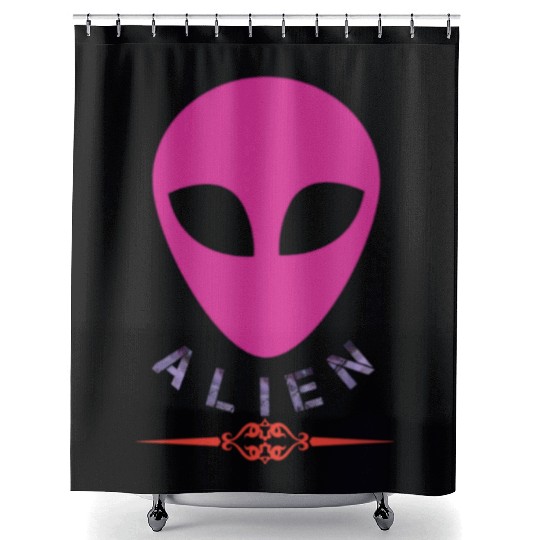 Alien design Shower Curtains