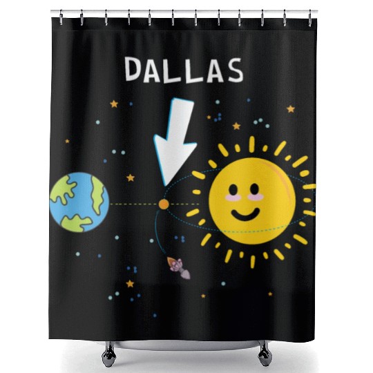 Dallas Texas the Hottest place outside Earth Shower Curtains