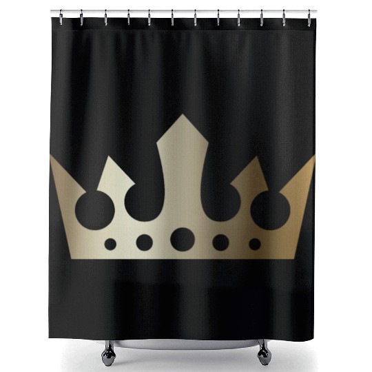 VIP golden crown king gold vector image monarch Shower Curtains