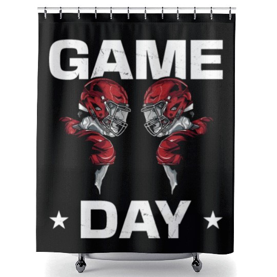 American Football Game Day Shower Curtains