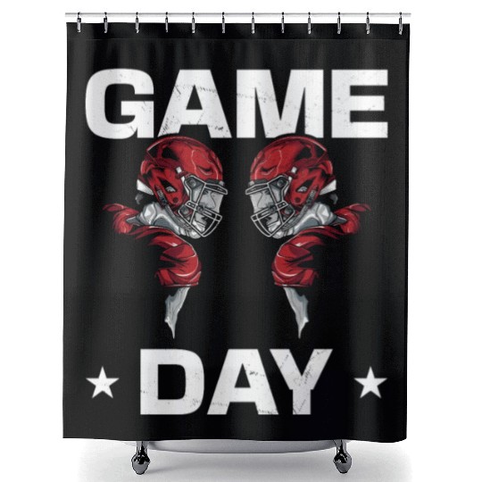 American Football Game Day Shower Curtains