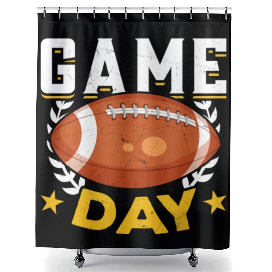 Football Game Day American Football Shower Curtains