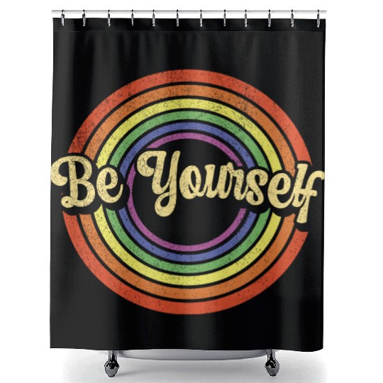 LGBTQ Pride Is You Lesbian Gay Homo Be Yourself Shower Curtains