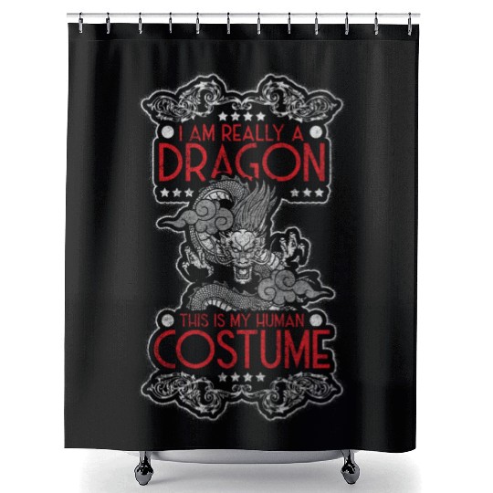 Dragon Dragon Scales Monster Chinese Dragon Shower Curtains