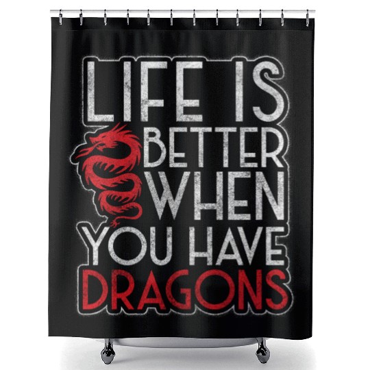 Fantasy Dragon Scales Monster Chinese Dragon Shower Curtains