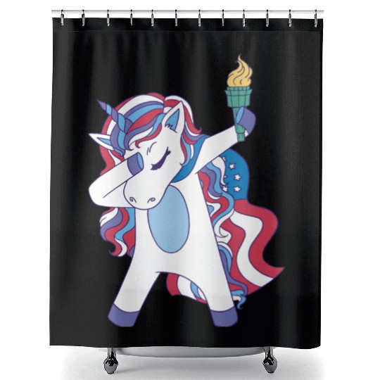 Funny Unicorn Shower Curtains