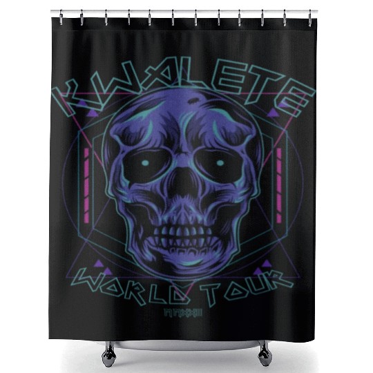 Kwalete World Tour Diamond Skull Shower Curtains