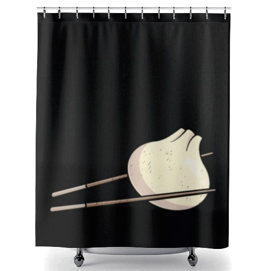 Dumpling Asian Food Chinese Food Fan Shower Curtains