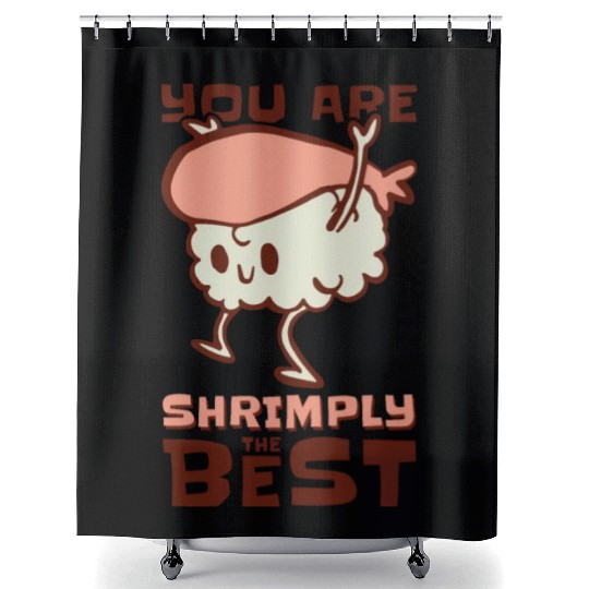Asian Food Sushi Shrimp Food Sushi Lover Shower Curtains
