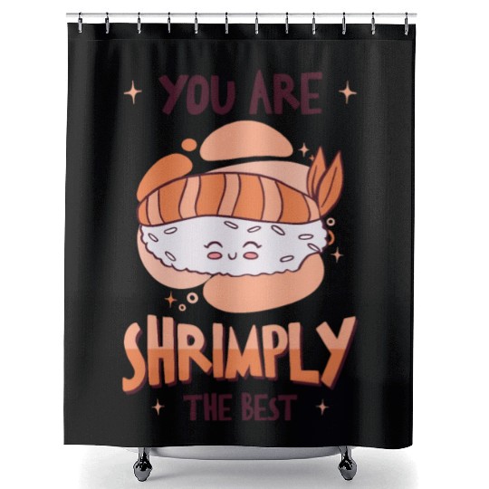 Asian Food Sushi Shrimp Food Sushi Lover Shower Curtains