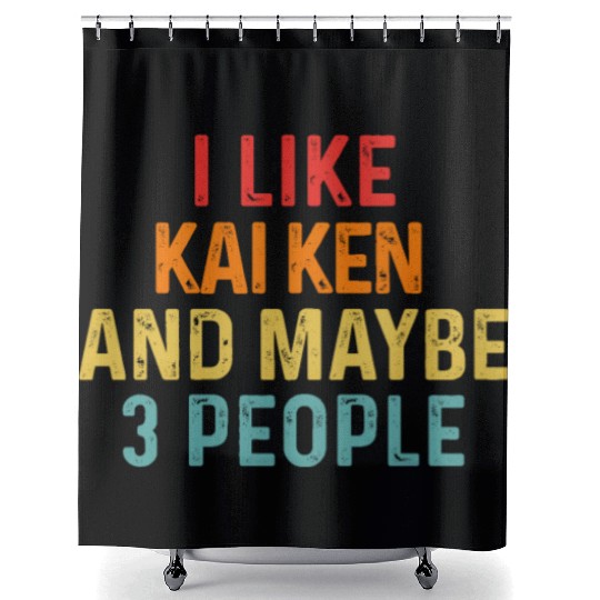 I Like Kai Ken And Maybe 3 People Dog Lover Retro Shower Curtains