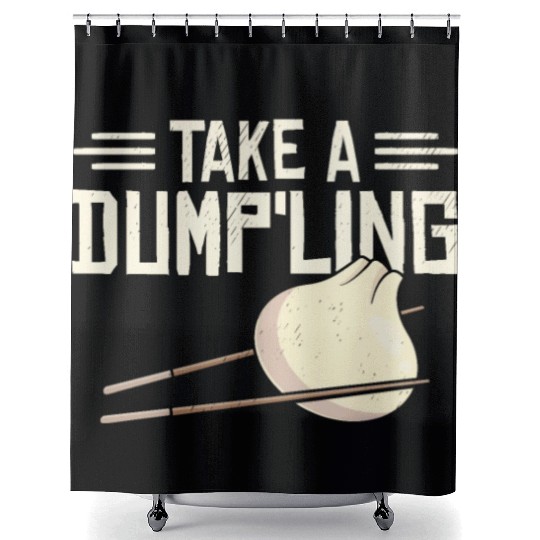 Dumpling Asian Food Chinese Food Fan Shower Curtains