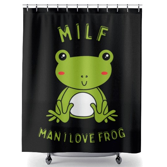 MILF Man I Love Frog Shower Curtains