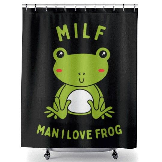 MILF Man I Love Frog Shower Curtains