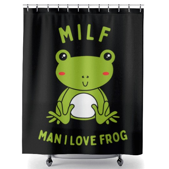 MILF Man I Love Frog Shower Curtains